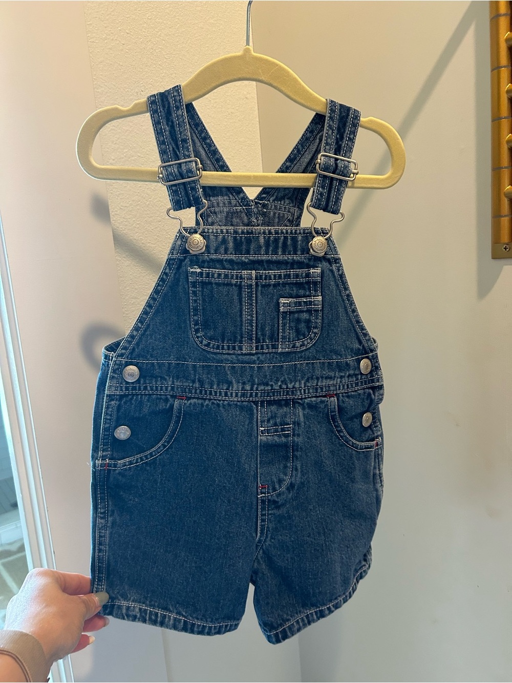 Vintage Baby Gap Denim Shortall Overalls Size 6-12 Months
